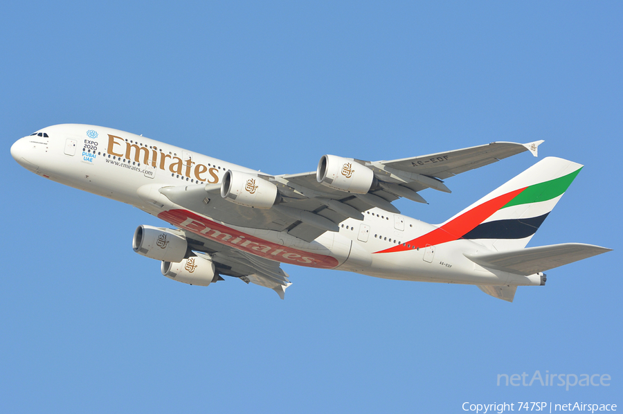 Emirates Airbus A380-861 (A6-EDF) | Photo 36882