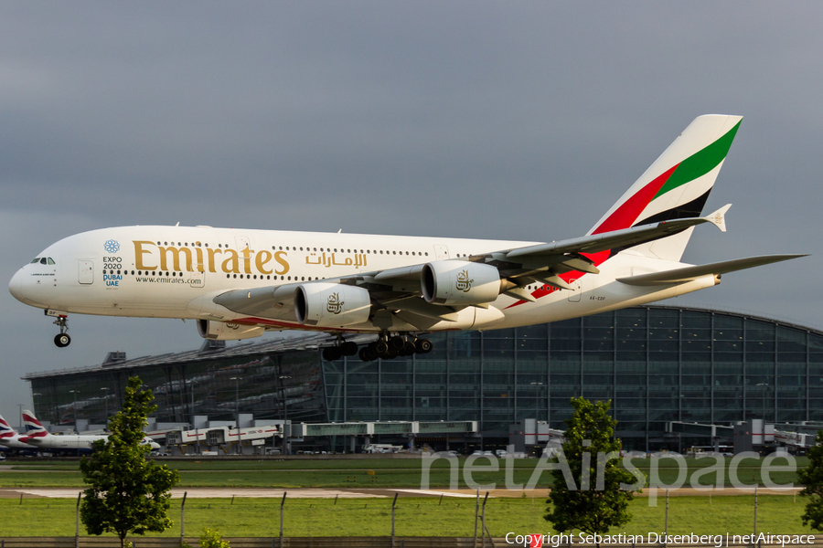 Emirates Airbus A380-861 (A6-EDF) | Photo 116590