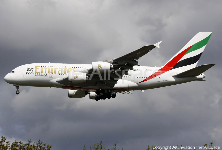 Emirates Airbus A380-861 (A6-EDH) | Photo 110402
