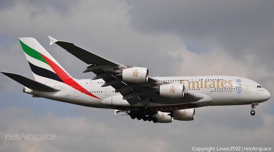 Emirates Airbus A380-861 (A6-EDI) | Photo 57790