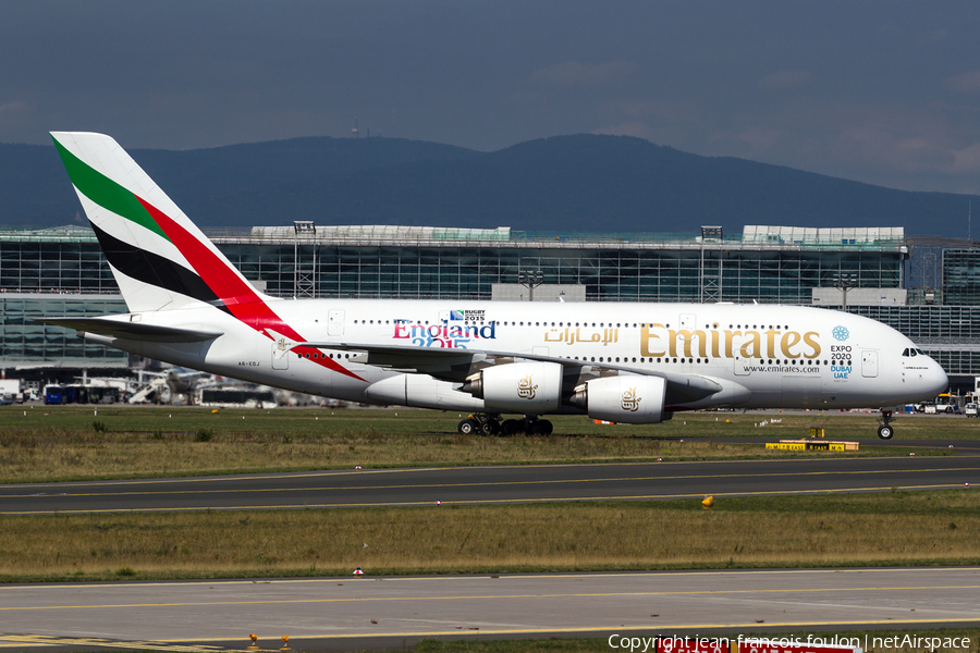 Emirates Airbus A380-861 (A6-EDJ) | Photo 90636