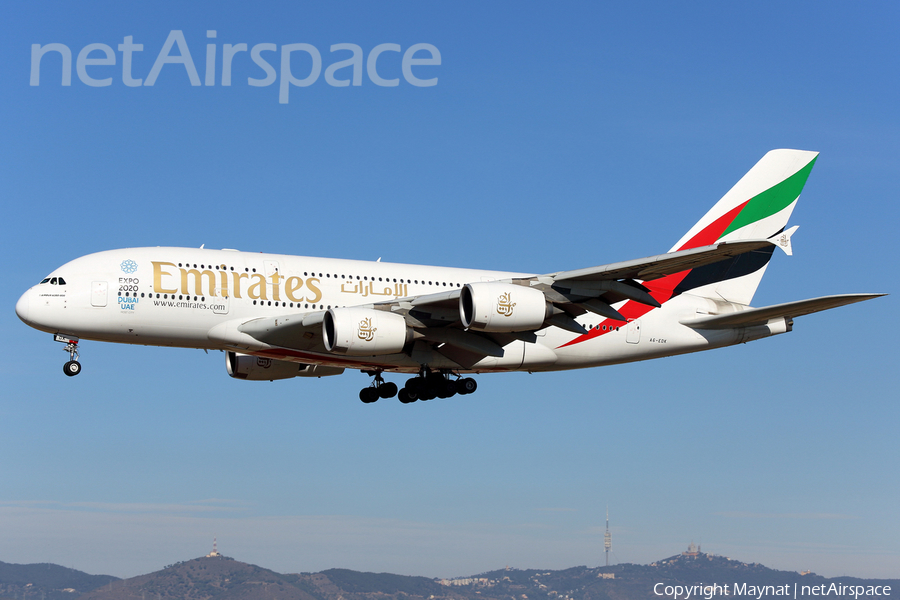 Emirates Airbus A380-861 (A6-EDK) | Photo 159042