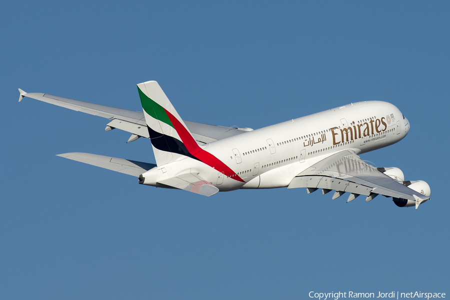 Emirates Airbus A380-861 (A6-EDL) | Photo 201434