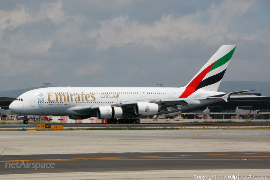 Emirates Airbus A380-861 (A6-EDL) | Photo 365601