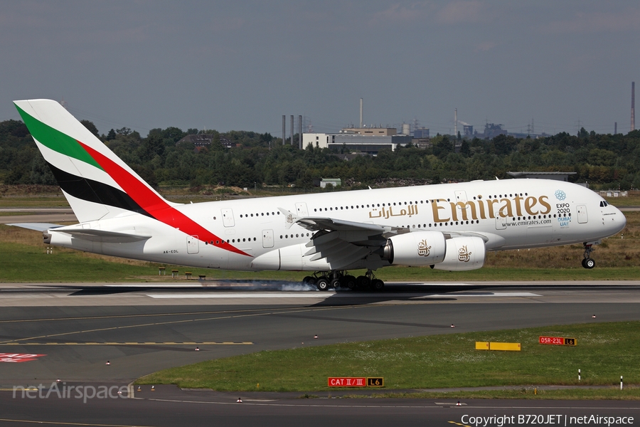 Emirates Airbus A380-861 (A6-EDL) | Photo 119386