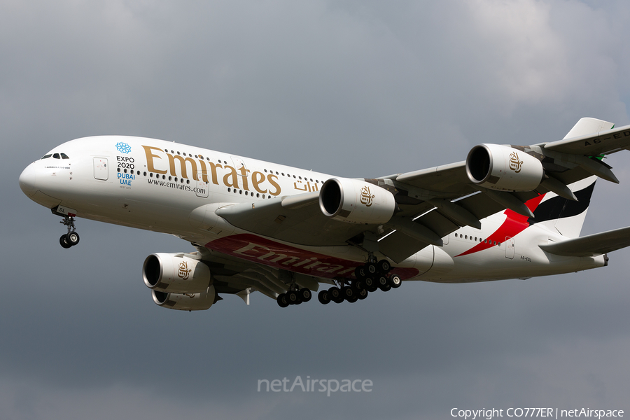 Emirates Airbus A380-861 (A6-EDL) | Photo 341188