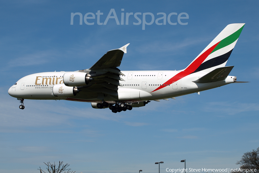 Emirates Airbus A380-861 (A6-EDL) | Photo 669289