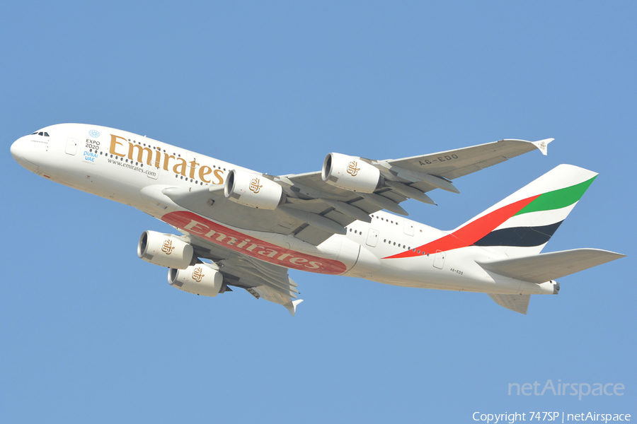 Emirates Airbus A380-861 (A6-EDO) | Photo 57035