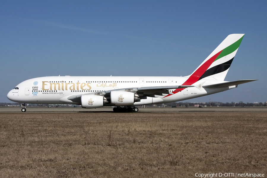 Emirates Airbus A380-861 (A6-EDQ) | Photo 404779