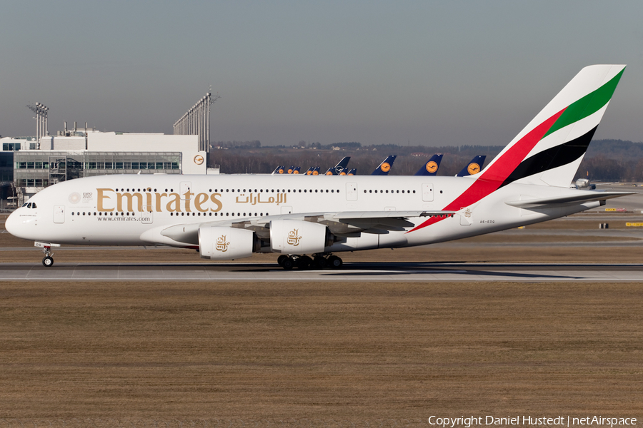 Emirates Airbus A380-861 (A6-EDQ) | Photo 416783