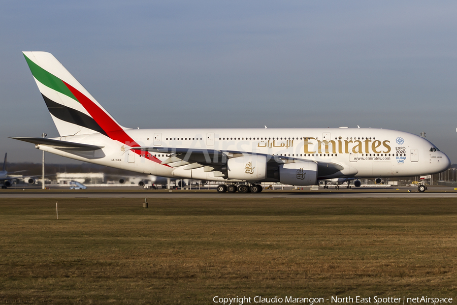 Emirates Airbus A380-861 (A6-EDQ) | Photo 97278
