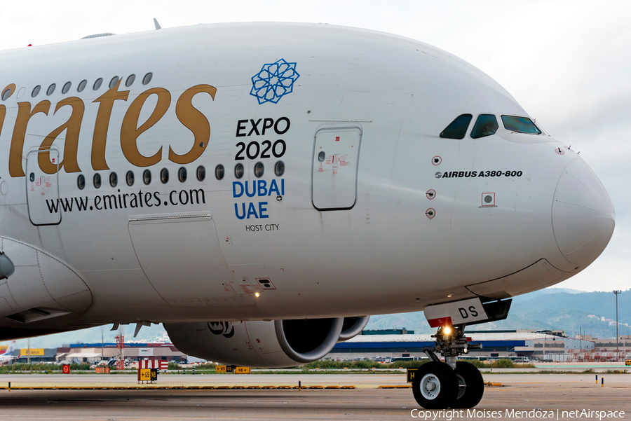 Emirates Airbus A380-861 (A6-EDS) | Photo 129165