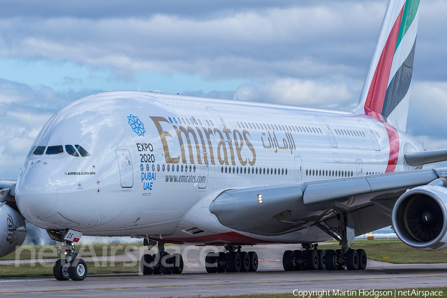 Emirates Airbus A380-861 (A6-EDS) | Photo 174404