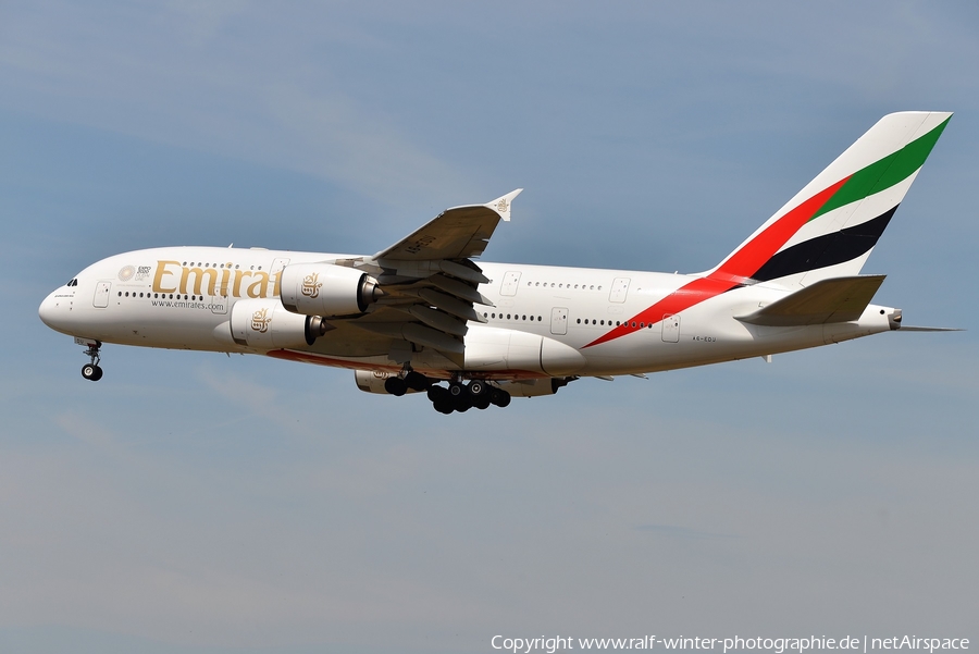 Emirates Airbus A380-861 (A6-EDU) | Photo 413340