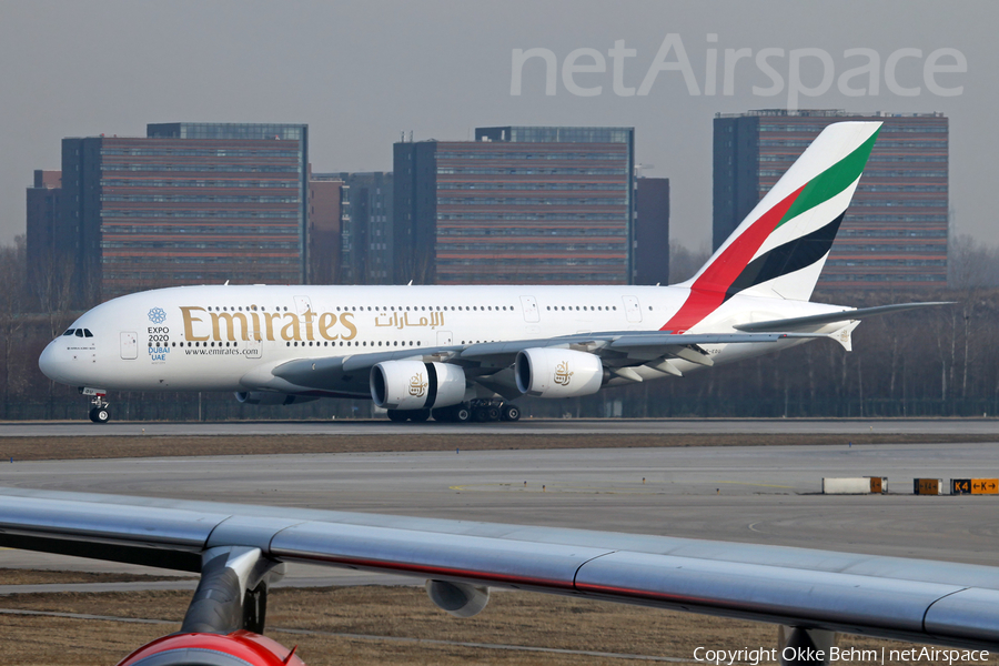 Emirates Airbus A380-861 (A6-EDU) | Photo 284000