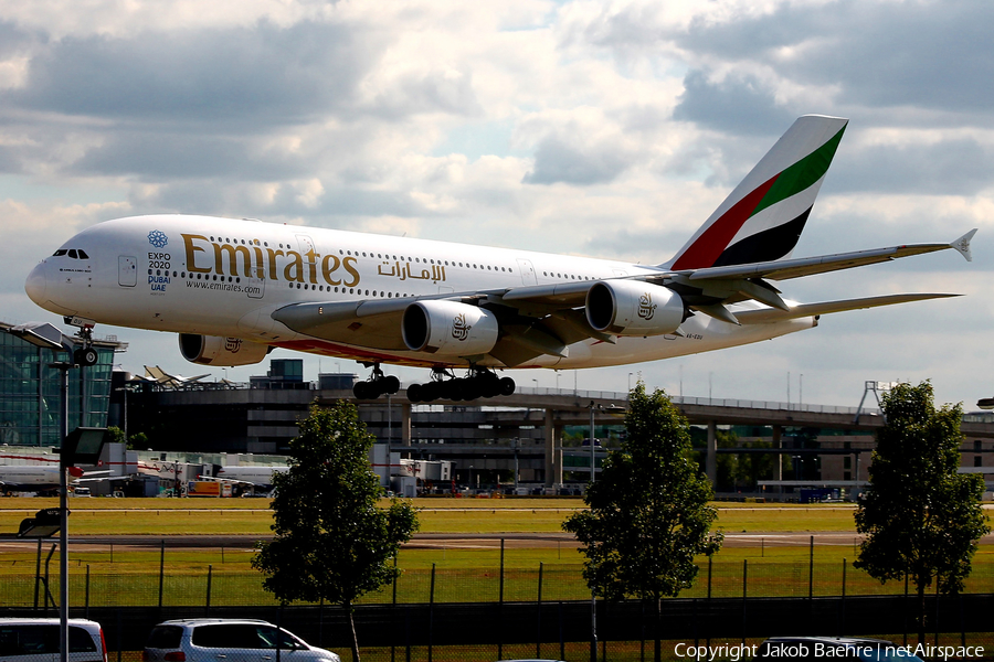 Emirates Airbus A380-861 (A6-EDU) | Photo 187334