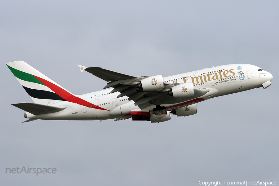 Emirates Airbus A380-861 (A6-EDU) | Photo 21366