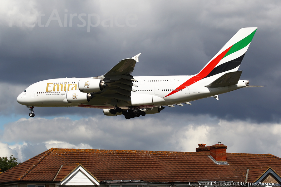 Emirates Airbus A380-861 (A6-EDU) | Photo 24065