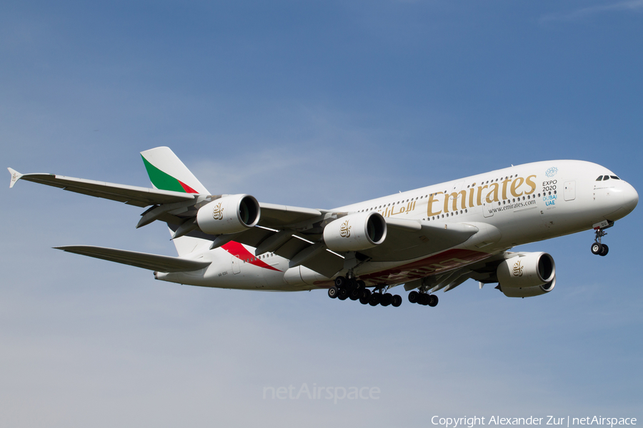 Emirates Airbus A380-861 (A6-EDU) | Photo 88543