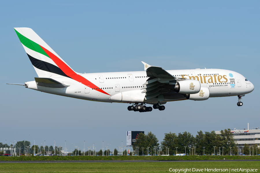 Emirates Airbus A380-861 (A6-EDV) | Photo 450214