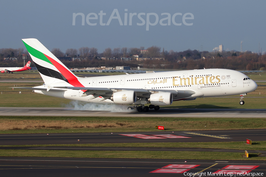 Emirates Airbus A380-861 (A6-EDV) | Photo 557141