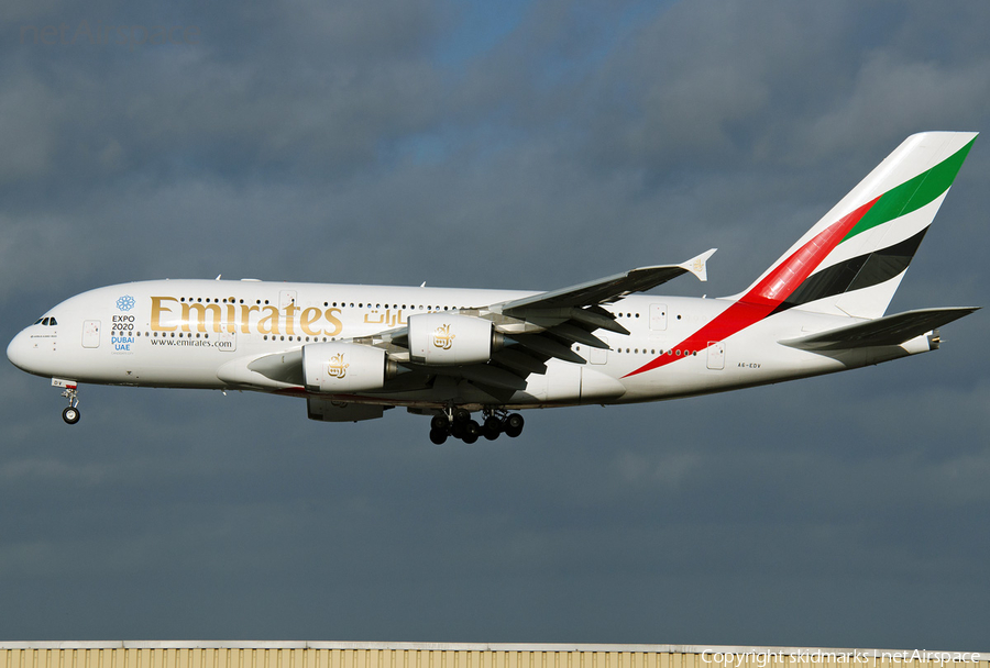 Emirates Airbus A380-861 (A6-EDV) | Photo 22259