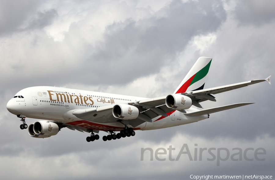 Emirates Airbus A380-861 (A6-EDV) | Photo 256423