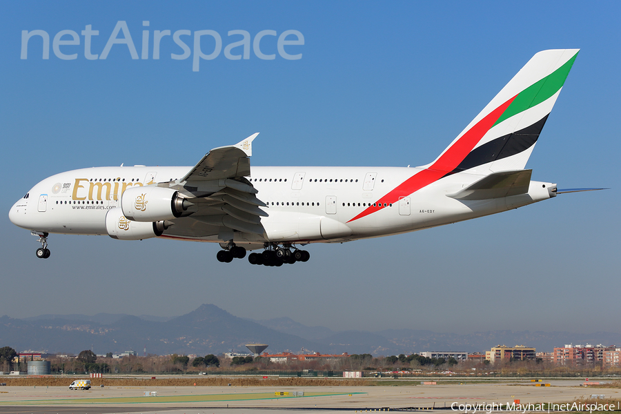 Emirates Airbus A380-861 (A6-EDY) | Photo 314729