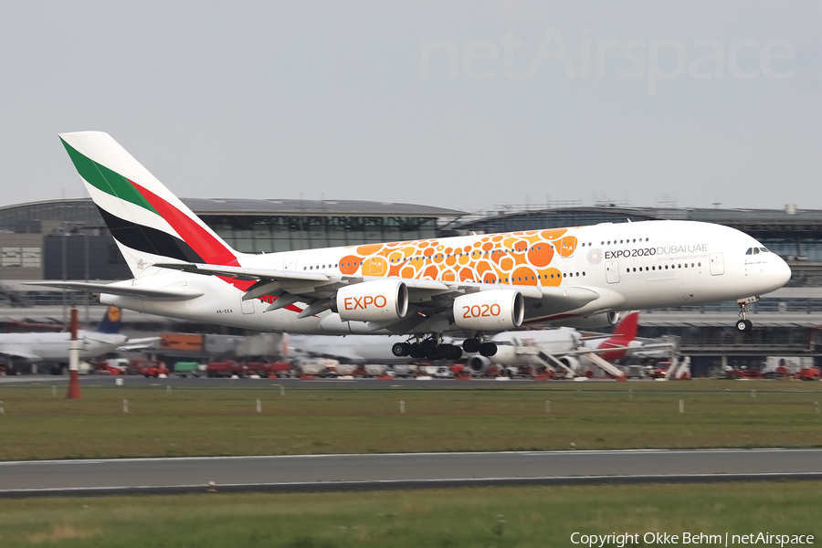 Emirates Airbus A380-861 (A6-EEA) | Photo 353585