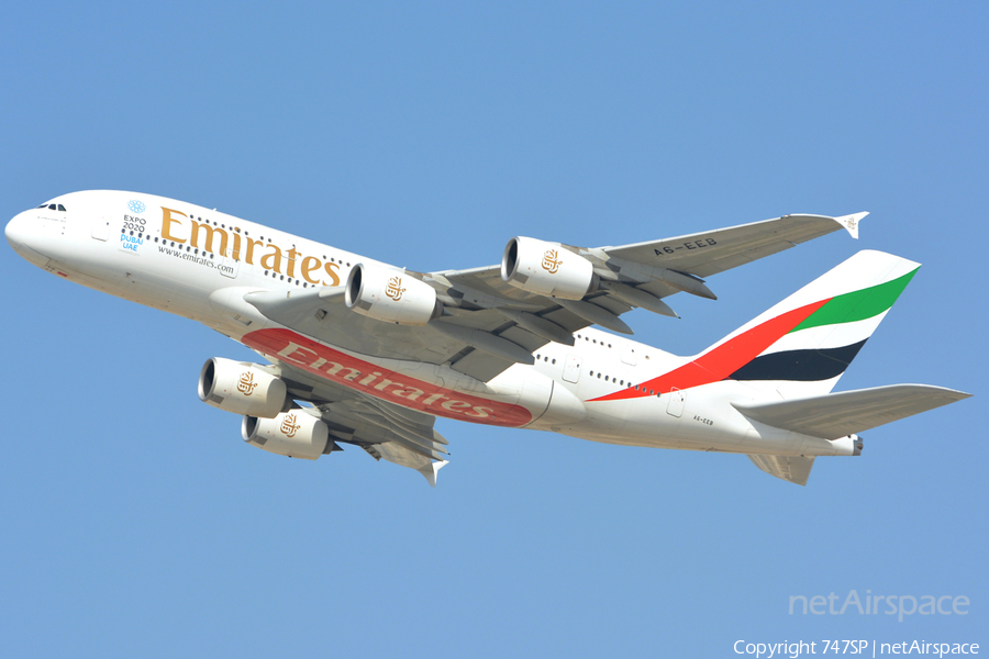 Emirates Airbus A380-861 (A6-EEB) | Photo 90297