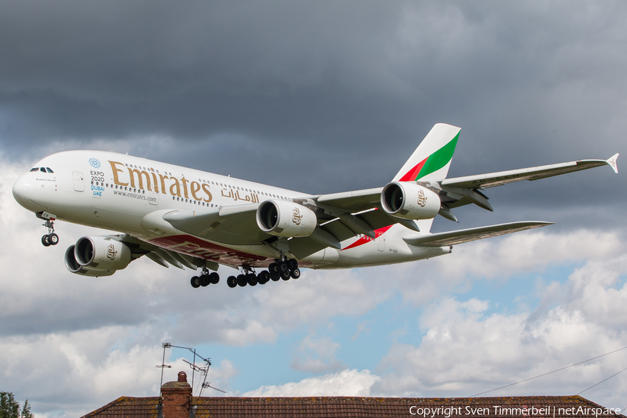 Emirates Airbus A380-861 (A6-EEB) | Photo 184684