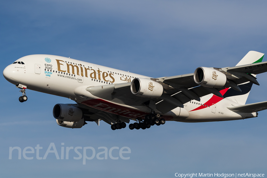 Emirates Airbus A380-861 (A6-EED) | Photo 131104