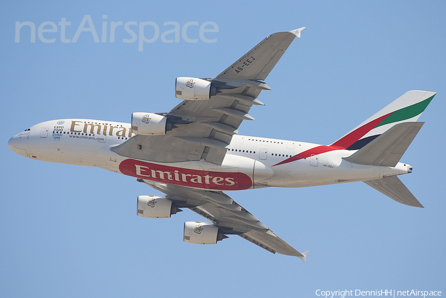Emirates Airbus A380-861 (A6-EEJ) | Photo 389099