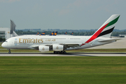 Emirates Airbus A380-861 (A6-EEJ) at  Munich, Germany