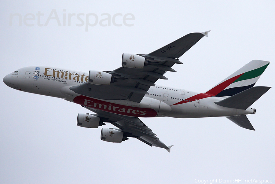 Emirates Airbus A380-861 (A6-EEL) | Photo 388874