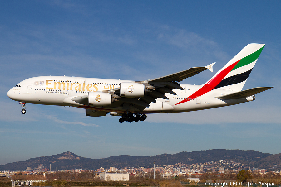 Emirates Airbus A380-861 (A6-EEN) | Photo 292190