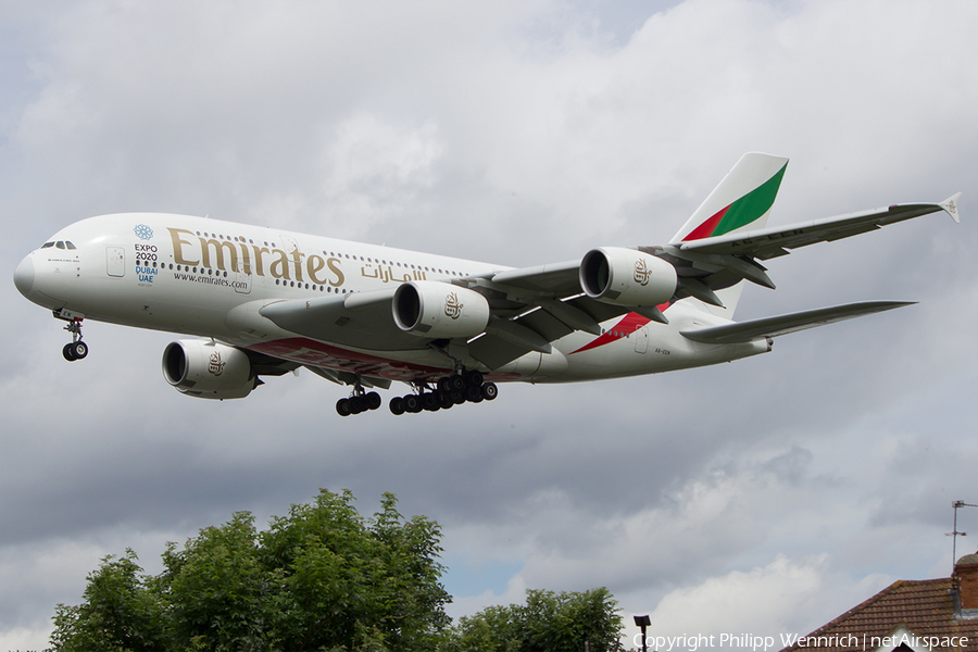 Emirates Airbus A380-861 (A6-EEN) | Photo 115506