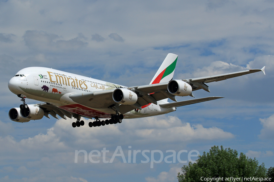 Emirates Airbus A380-861 (A6-EER) | Photo 255435