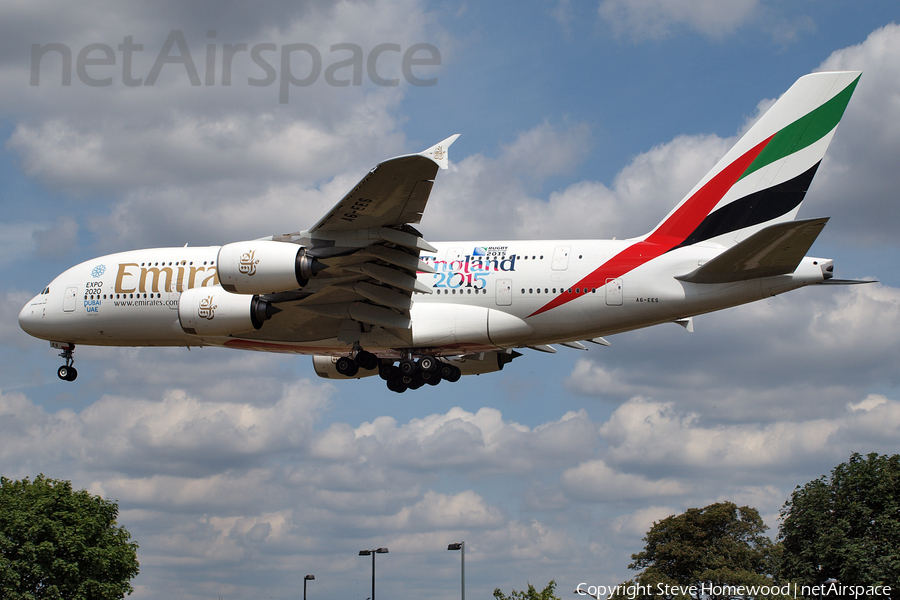 Emirates Airbus A380-861 (A6-EES) | Photo 100962