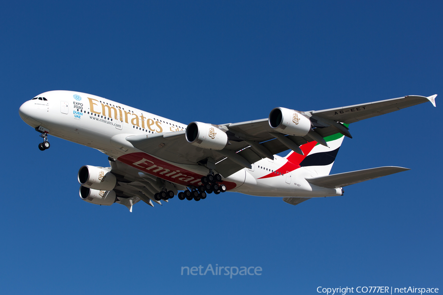 Emirates Airbus A380-861 (A6-EET) | Photo 75122