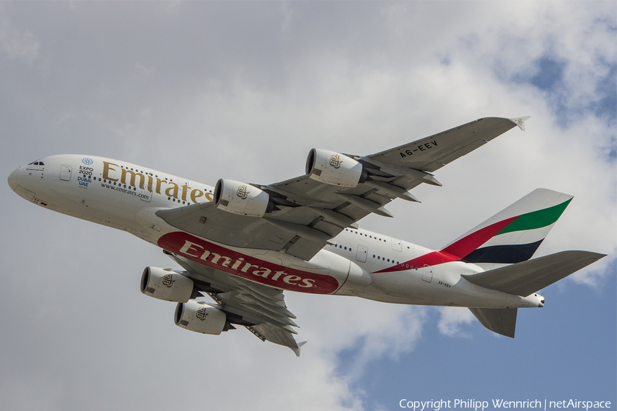 Emirates Airbus A380-861 (A6-EEV) | Photo 97827