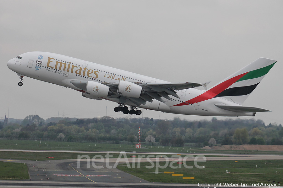 Emirates Airbus A380-861 (A6-EEX) | Photo 155595