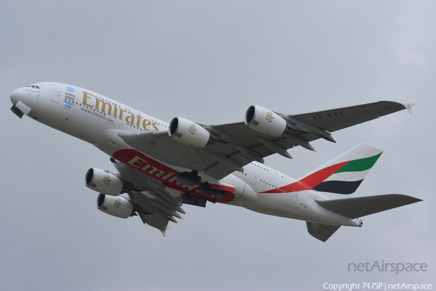 Emirates Airbus A380-861 (A6-EEX) | Photo 66300