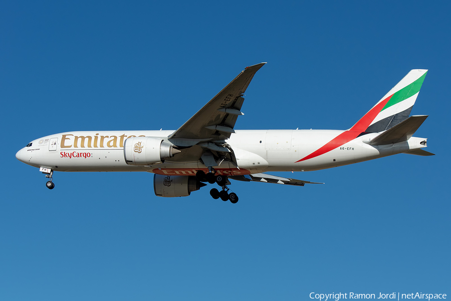 Emirates SkyCargo Boeing 777-F1H (A6-EFH) | Photo 296970