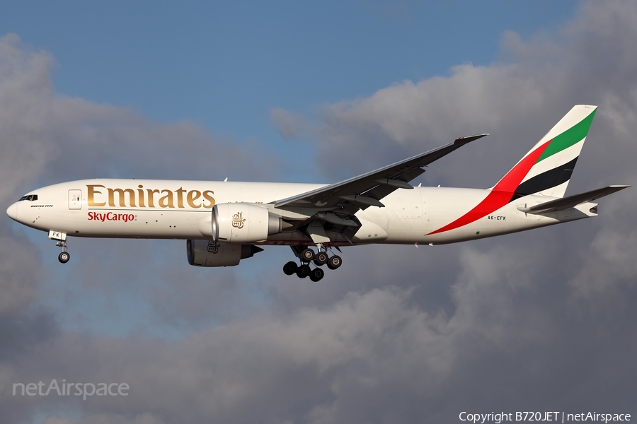 Emirates SkyCargo Boeing 777-F1H (A6-EFK) | Photo 108292