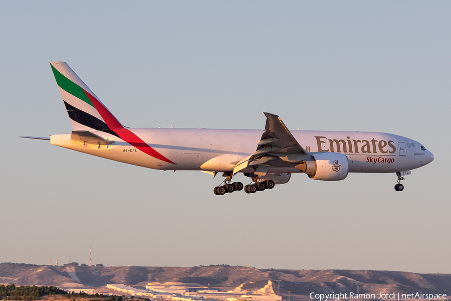 Emirates SkyCargo Boeing 777-F1H (A6-EFL) | Photo 374503