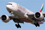 Emirates SkyCargo Boeing 777-F1H (A6-EFM) at  London - Heathrow, United Kingdom