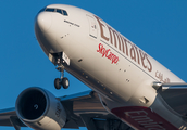 Emirates SkyCargo Boeing 777-F1H (A6-EFM) at  Zaragoza, Spain