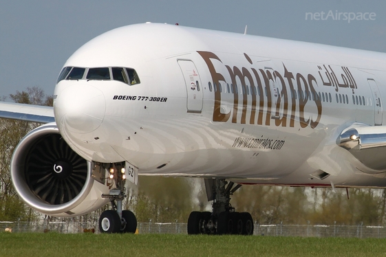 Emirates Boeing 777-31H(ER) (A6-EGZ) at  Hamburg - Fuhlsbuettel (Helmut Schmidt), Germany