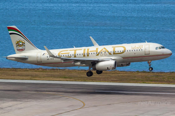 Etihad Airways Airbus A320-232 (A6-EIX) at  Mahe Island - Seychelles International, Seychelles